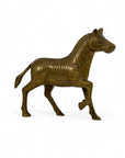 Vintage Brass Zebra Figurine – Safari Animal Sculpture | Hollywood Regency & Mid-Century Modern Decor