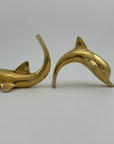 Vintage Brass Playful Dolphins-A Pair