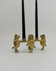 Vintage Brass Pig Candleholders-A Pair