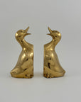 Vintage Brass Duck Bookends-A Pair