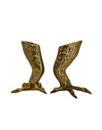 Pair of Vintage Brass Eagle Talon Candlesticks