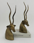 Vintage Brass Antelopes- A Pair