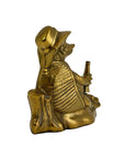Vintage Brass Beer Drinking Cowboy Armadillo