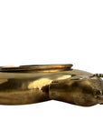 1980 Dolbi Cashier Brass Ram Ashtray/Wishburner– Sculptural Mid-Century Catchall