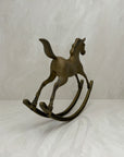 Vintage Brass Rocking Horse- Large