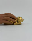 Sweet Vintage Brass Sleeping Cat