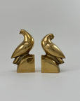 Vintage Brass Bird Bookends – Mid-Century Modern Elegance (6.72 lbs Total)