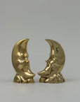 Vintage Brass “Man in the Moon” Figurines – Set of 2