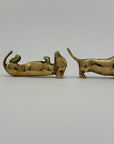 Vintage Brass Dachshund Dogs Affirmation/Note Holder-A Pair