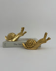 Vintage Brass MCM Snails-A Pair