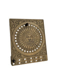 Vintage Brass Sundial Desk Calendar with Pegs