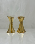 Vintage Brass Shooting Star Taper Candleholders-A Pair
