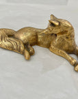 Vintage Brass Stylized Fox Figurine