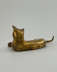 Mid-Century Modern Brass Cat Sculpture – Sleek & Minimalist Design