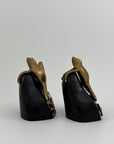 Vintage Bombay Frog on Rock Bookends-A Pair