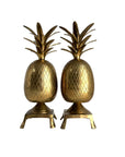 Vintage Brass Pineapple Candleholders – Tropical Regency Pair