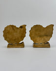 Pair of Vintage Brass Shell Bookends – Coastal Luxe Hollywood Regency