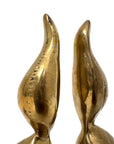Vintage Brass Squirrel Figurines – Playful Mid-Century Pair with High Curved Tails