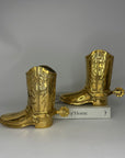 Vintage Brass Cowboy Boots