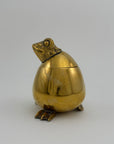 Vintage Brass Frog Lidded Trinket/Candle Pot