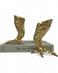 Pair of Vintage Brass Eagle Talon Candlesticks
