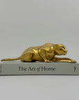 Vintage Brass Crouching Jaguar