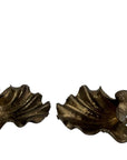 Vintage Brass Shell Dishes – Set of 2 Coastal Sculptural Accents
