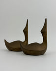 Vintage Brass Geese- A Pair