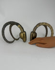 Vintage 1981 Dolbi Cashier Ram Horn Sculptures