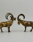 Vintage Brass Ibex Goat Sculptures – Pair-G.O.A.T Wedding Gift for Power Couple