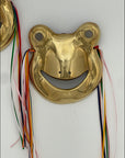 Vintage Brass Frog Masks-A Pair