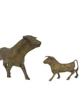 Vintage Brass Bull Figurines – Pair of Mid-Century Modern Bulls