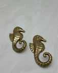 Vintage Brass Seahorse Hooks-A Pair by Hallmark