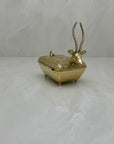 Vintage Brass Antelope Trinket Box
