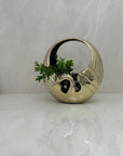 Vintage Brass Swan Basket