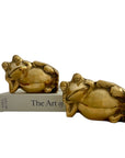 Vintage Brass Relaxing Frogs- A Pair