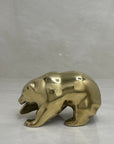 Vintage Brass MCM Bear with Fish in Mouth