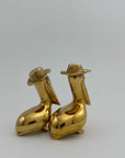 Vintage Brass Pelican Couple