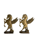 Vintage Brass Pegasus Bookends