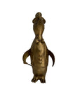 Vintage Brass Penguin Conductor with Baton – Whimsical Dapper Sculpture