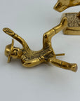 Rare Brass Bull Rider Figurine – Rodeo Cowboy Statue, Western Americana