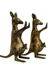 Vintage Brass Kangaroo Bookends with Joeys – Mid-Century Modern Set