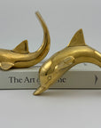 Vintage Brass Playful Dolphins-A Pair