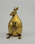 Vintage Brass Kangaroo Trinket Box