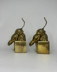 Vintage Brass Panther Bookends