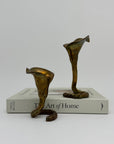 Vintage Brass Tulip Candlestick Holders-A Pair