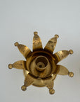 Vintage Brass Crown Candleholders-A Pair