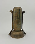 Vintage Brass Hammered Vase With Horse Head Handles