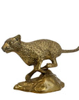 Vintage Brass Cheetah Figurine