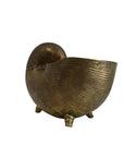 Vintage Brass Shell Stash Pot/Planter/Wine Holder
